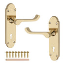 Spira Brass - Oakley Lock Lever Handle  - Polished Brass - SB1401PB - Choice Handles
