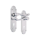 Spira Brass - Oakley Lock Lever Handle  - Polished Chrome - SB1401PC - Choice Handles