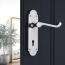 Spira Brass - Oakley Lock Lever Handle  - Polished Chrome - SB1401PC - Choice Handles