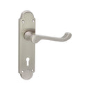 Spira Brass - Oakley Lock Lever Handle  - Satin Nickel - SB1401SN - Choice Handles