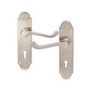 Spira Brass - Oakley Lock Lever Handle  - Satin Nickel - SB1401SN - Choice Handles