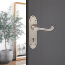 Spira Brass - Oakley Lock Lever Handle  - Satin Nickel - SB1401SN - Choice Handles
