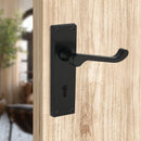 Spira Brass - Victorian Scroll Lock Lever Handle 150mm  - Matt Black - SB1402BLK - Choice Handles