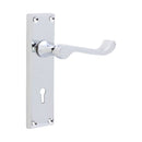 Spira Brass - Victorian Scroll Lock Lever Handle 150mm  - Polished Chrome - SB1402PC - Choice Handles