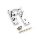 Spira Brass - Victorian Scroll Lock Lever Handle 150mm  - Polished Chrome - SB1402PC - Choice Handles