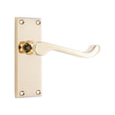 Spira Brass - Victorian Scroll Latch Lever Handle 115mm  - Polished Brass - SB1403PB - Choice Handles