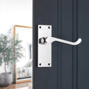 Spira Brass - Victorian Scroll Latch Lever Handle 115mm  - Polished Chrome - SB1403PC - Choice Handles