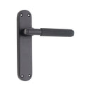 Spira Brass - Connaught Knurled Lever on Backplate Latch  - Matt Black - SB1404BLK - Choice Handles