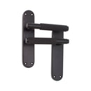 Spira Brass - Connaught Knurled Lever on Backplate Latch  - Matt Black - SB1404BLK - Choice Handles