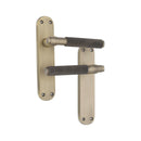Spira Brass - Connaught Knurled Lever on Backplate Latch  - Matt Antique - SB1404MANT - Choice Handles