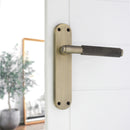 Spira Brass - Connaught Knurled Lever on Backplate Latch  - Matt Antique - SB1404MANT - Choice Handles