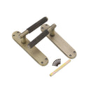 Spira Brass - Connaught Knurled Lever on Backplate Latch  - Matt Antique - SB1404MANT - Choice Handles