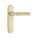 Spira Brass - Connaught Knurled Lever on Backplate Latch  - Satin Brass - SB1404SB - Choice Handles