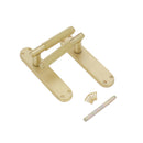 Spira Brass - Connaught Knurled Lever on Backplate Latch  - Satin Brass - SB1404SB - Choice Handles