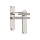 Spira Brass - Connaught Knurled Lever on Backplate Latch - Satin Nickel - SB1404SN - Choice Handles