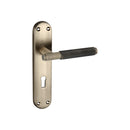 Spira Brass - Connaught Knurled Lever on Backplate Lock  - Matt Antique - SB1405MANT - Choice Handles