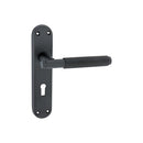 Spira Brass - Connaught Knurled Lever on Backplate Lock  - Matt Black - SB1405BLK - Choice Handles
