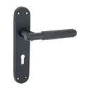 Spira Brass - Connaught Knurled Lever on Backplate Lock  - Matt Black - SB1405BLK - Choice Handles