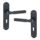 Spira Brass - Connaught Knurled Lever on Backplate Lock  - Matt Black - SB1405BLK - Choice Handles