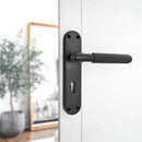Spira Brass - Connaught Knurled Lever on Backplate Lock  - Matt Black - SB1405BLK - Choice Handles