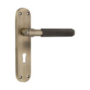 Spira Brass - Connaught Knurled Lever on Backplate Lock  - Matt Antique - SB1405MANT - Choice Handles