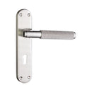Spira Brass - Connaught Knurled Lever on Backplate Lock - Satin Nickel - SB1405SN - Choice Handles