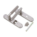 Spira Brass - Connaught Knurled Lever on Backplate Lock - Satin Nickel - SB1405SN - Choice Handles