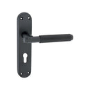 Spira Brass - Connaught Knurled Lever on Backplate Euro  - Matt Black - SB1406BLK - Choice Handles