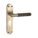 Spira Brass - Connaught Knurled Lever on Backplate Euro  - Matt Antique - SB1406MANT - Choice Handles