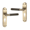 Spira Brass - Connaught Knurled Lever on Backplate Euro  - Matt Antique - SB1406MANT - Choice Handles
