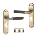 Spira Brass - Connaught Knurled Lever on Backplate Euro  - Matt Antique - SB1406MANT - Choice Handles