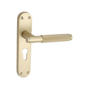 Spira Brass - Connaught Knurled Lever on Backplate Euro  - Satin Brass - SB1406SB - Choice Handles