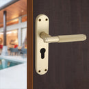 Spira Brass - Connaught Knurled Lever on Backplate Euro  - Satin Brass - SB1406SB - Choice Handles
