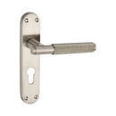 Spira Brass - Connaught Knurled Lever on Backplate Euro - Satin Nickel - SB1406SN - Choice Handles