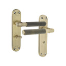 Spira Brass - Connaught Knurled Lever on Backplate Privacy  - Matt Antique - SB1407MANT - Choice Handles