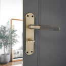 Spira Brass - Connaught Knurled Lever on Backplate Privacy  - Matt Antique - SB1407MANT - Choice Handles