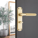 Spira Brass - Connaught Knurled Lever on Backplate Privacy  - Satin Brass - SB1407SB - Choice Handles