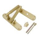 Spira Brass - Connaught Knurled Lever on Backplate Privacy  - Satin Brass - SB1407SB - Choice Handles