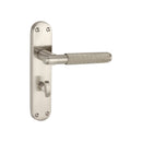 Spira Brass - Connaught Knurled Lever on Backplate Privacy - Satin Nickel - SB1407SN - Choice Handles