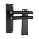 Spira Brass - Jura Lever on Backplate Latch Matt Black - SB1408BLK - Choice Handles