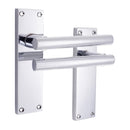 Spira Brass - Jura Lever on Backplate Latch Polished Chrome - SB1408PC - Choice Handles