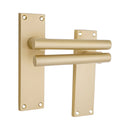 Spira Brass - Jura Lever on Backplate Latch Satin Brass - SB1408SB - Choice Handles