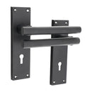 Spira Brass - Jura Lever on Backplate Lock Matt Black - SB1409BLK - Choice Handles
