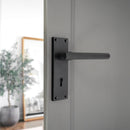 Spira Brass - Jura Lever on Backplate Lock Matt Black - SB1409BLK - Choice Handles