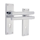 Spira Brass - Jura Lever on Backplate Lock Polished Chrome - SB1409PC - Choice Handles
