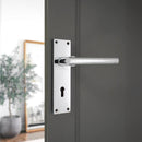 Spira Brass - Jura Lever on Backplate Lock Polished Chrome - SB1409PC - Choice Handles