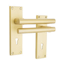 Spira Brass - Jura Lever on Backplate Lock Satin Brass - SB1409SB - Choice Handles
