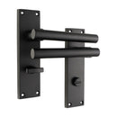 Spira Brass - Jura Lever on Backplate Bathroom Matt Black - SB1410BLK - Choice Handles