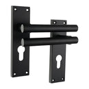 Spira Brass - Jura Lever on Backplate Euro Matt Black - SB1411BLK - Choice Handles