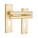 Spira Brass - Jura Lever on Backplate Euro Satin Brass - SB1411SB - Choice Handles